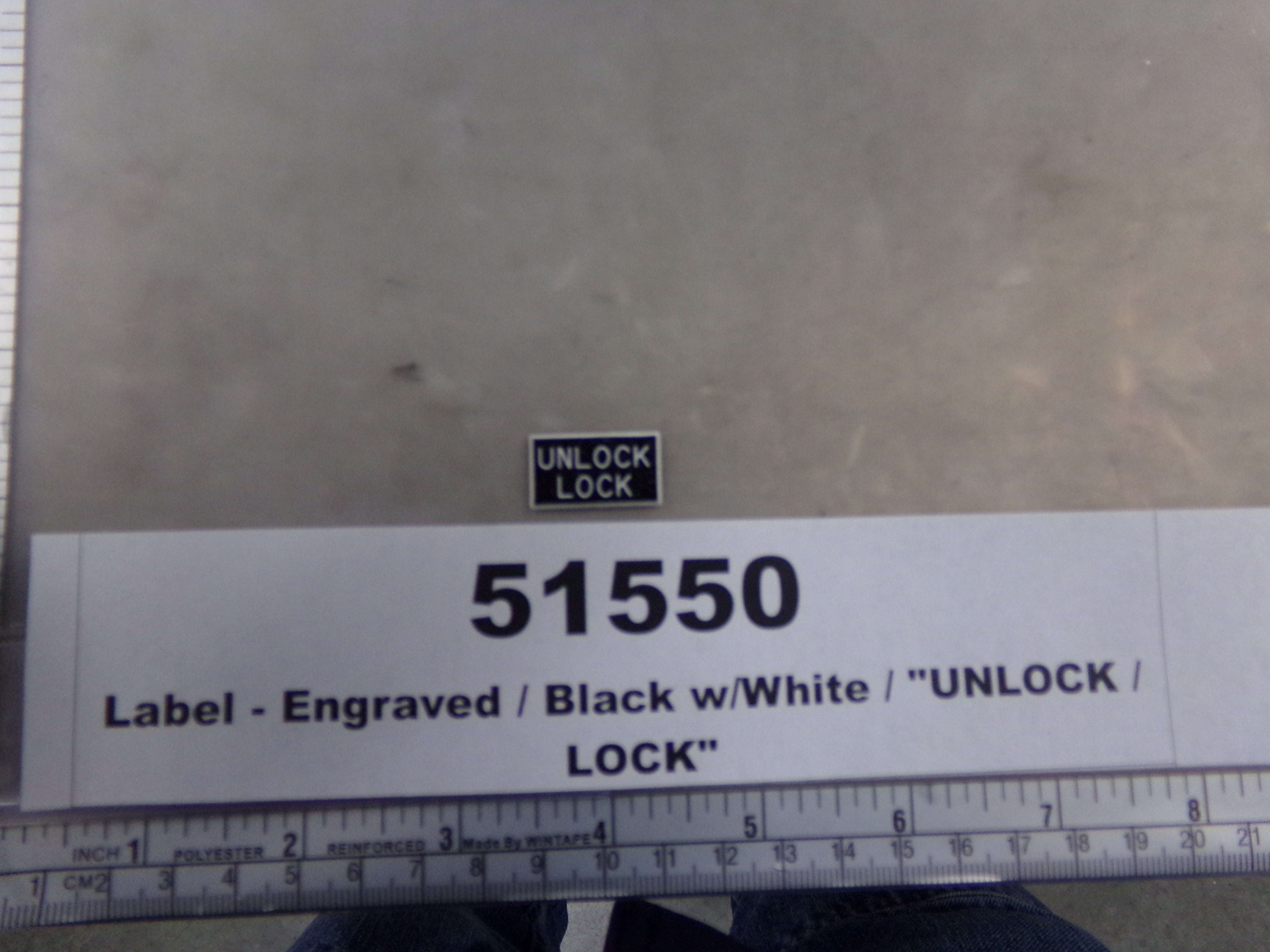 Label, Laminated, 'UNLOCK/LOCK', Black w/ White, Awards West – Braun ...