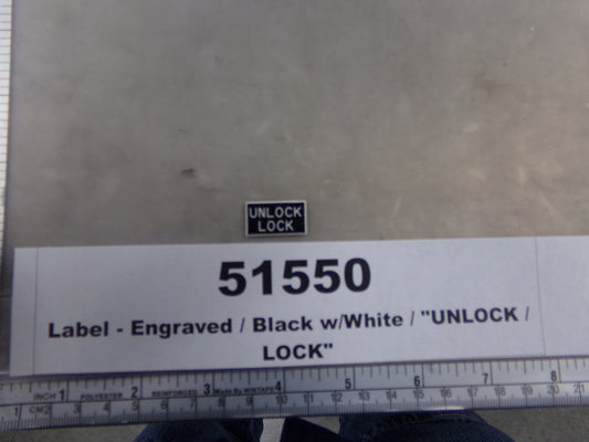 Label, Laminated, 'UNLOCK/LOCK', Black w/ White, Awards West