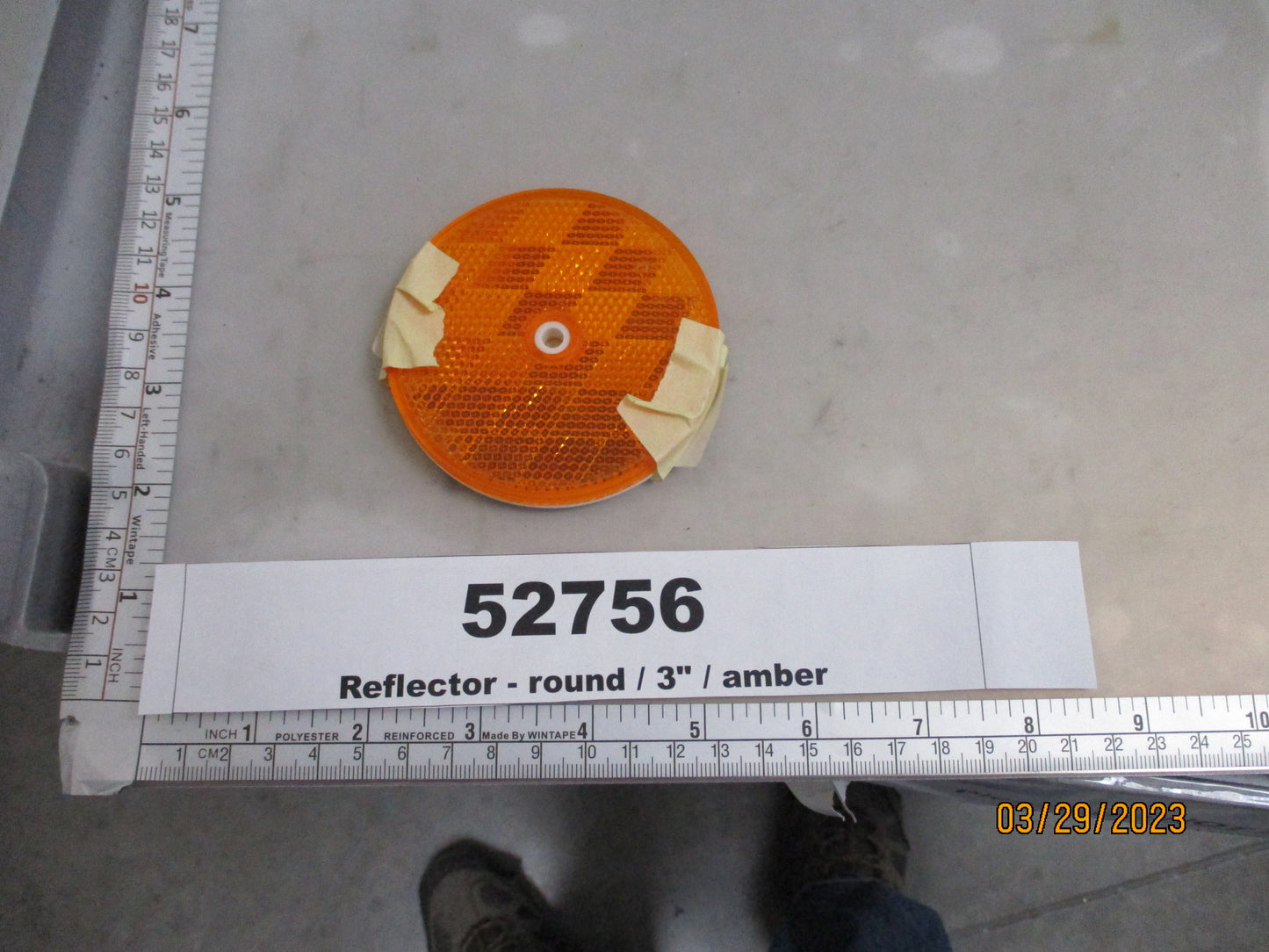 Reflector, Round, Amber, 3", Truck-Lite, 98006Y