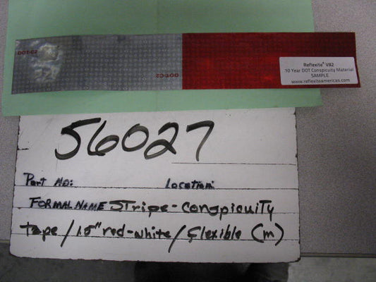 Stripe, Reflective, 1-1/2", Conspicuity, Red / White, Reflexite, 19260