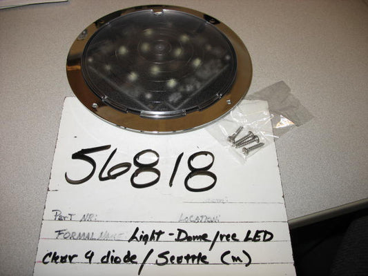 Light, Interior, LED, White, Chrome Bezel, Whelen, 80C0EHCR