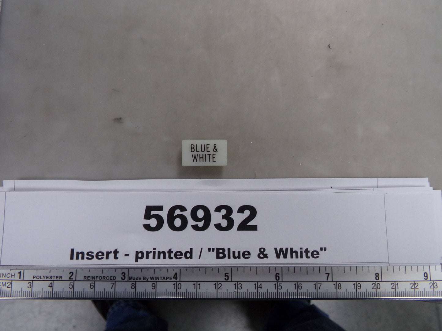 Insert, 'BLUE & WHITE', White, Switch Label Window