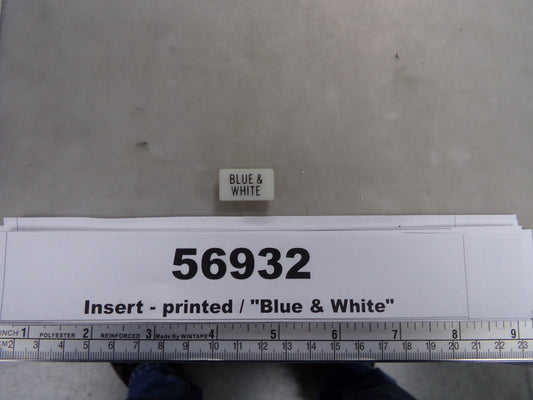 Insert, 'BLUE & WHITE', White, Switch Label Window