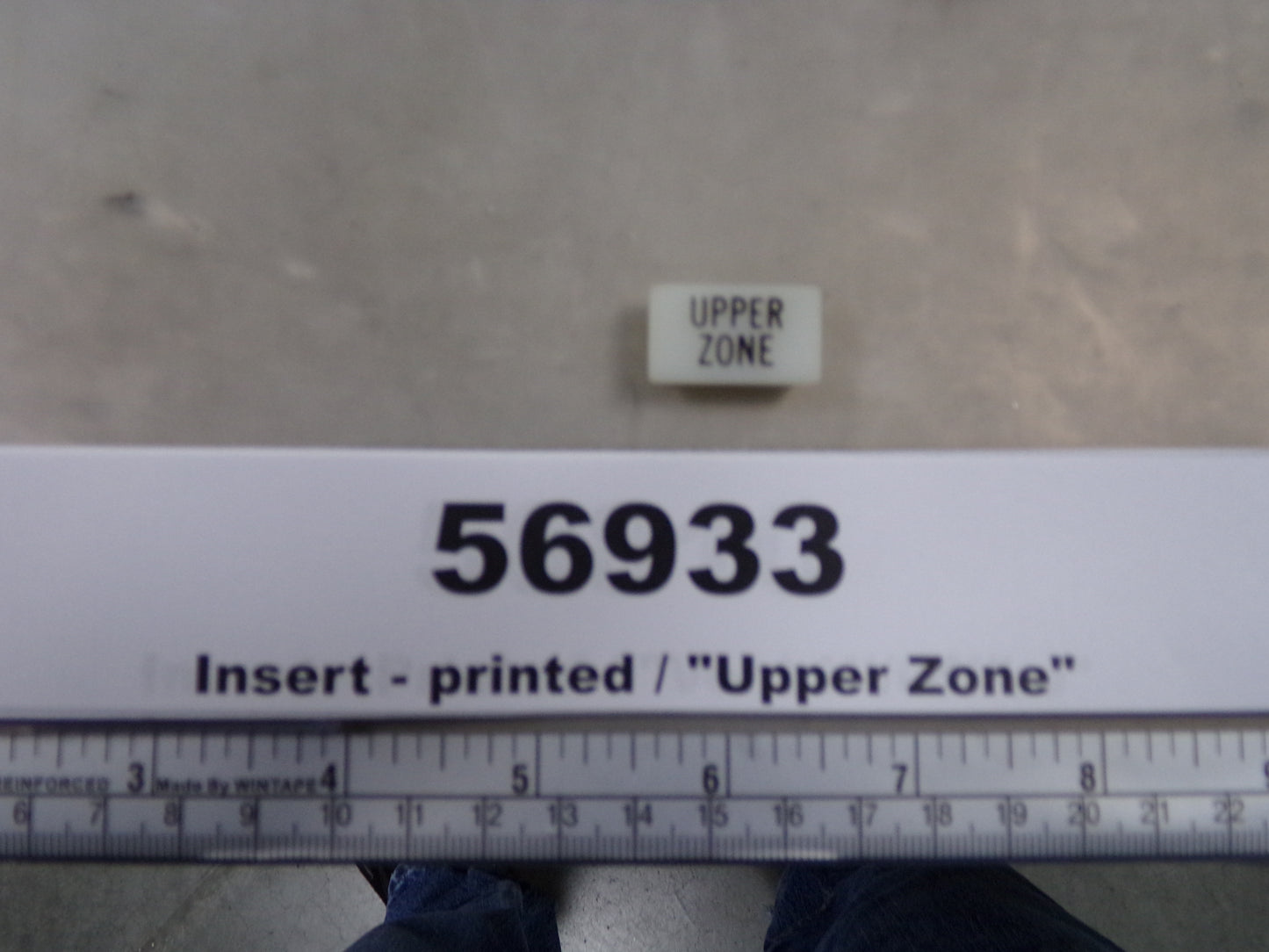 Insert, 'UPPER ZONE', White, Switch Label Window