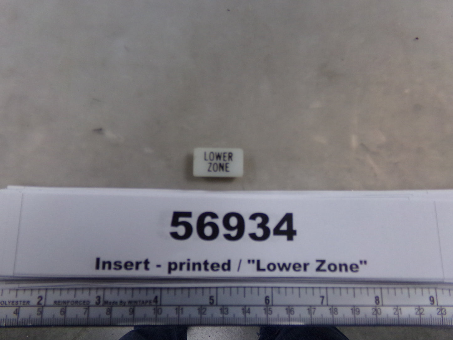 Insert, 'LOWER ZONE', White, Switch Label Window