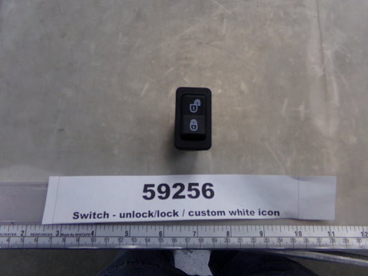 Switch, Rocker, UNLOCK/LOCK, Black w/ White Icons, Wesgarde Components, WGPG-8006K52N1V2-LK