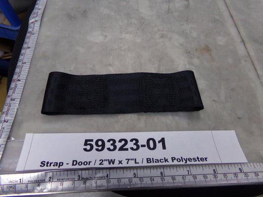 Strap, Door, 2"W x 7"W, Black Polyester, Intertek Industrial, ZRS-DS7.00-02