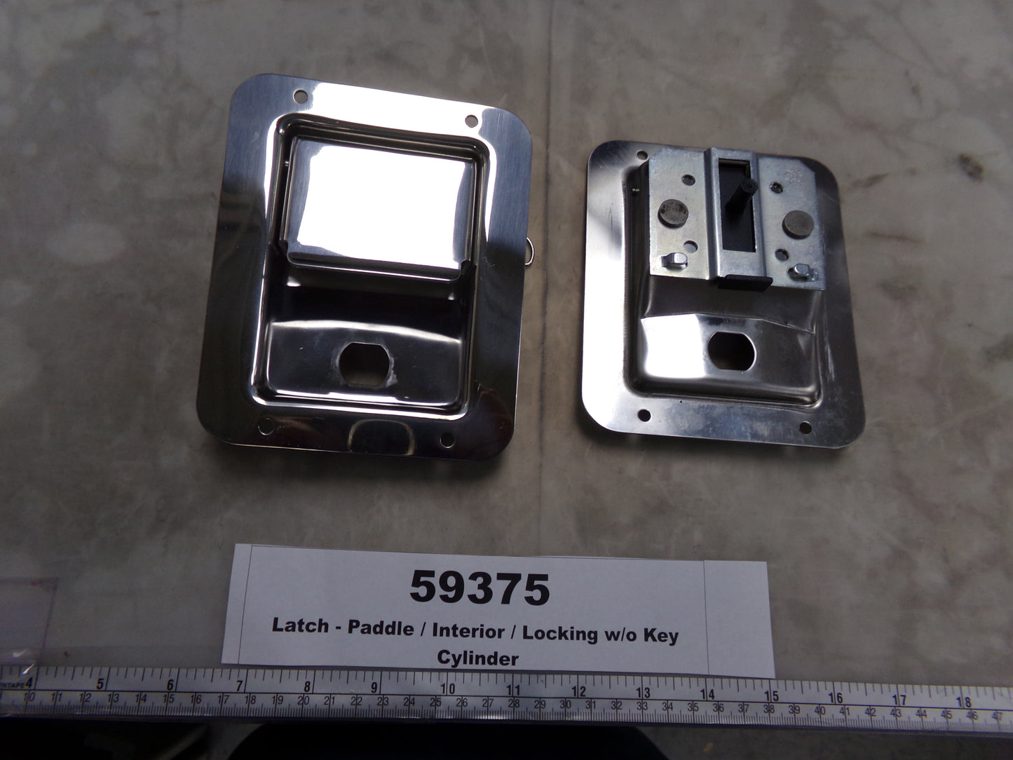 Latch, Paddle, Interior, Locking w/o Key Cylinder, W.E. Hoban Company, SS-3-2630W Sub 4