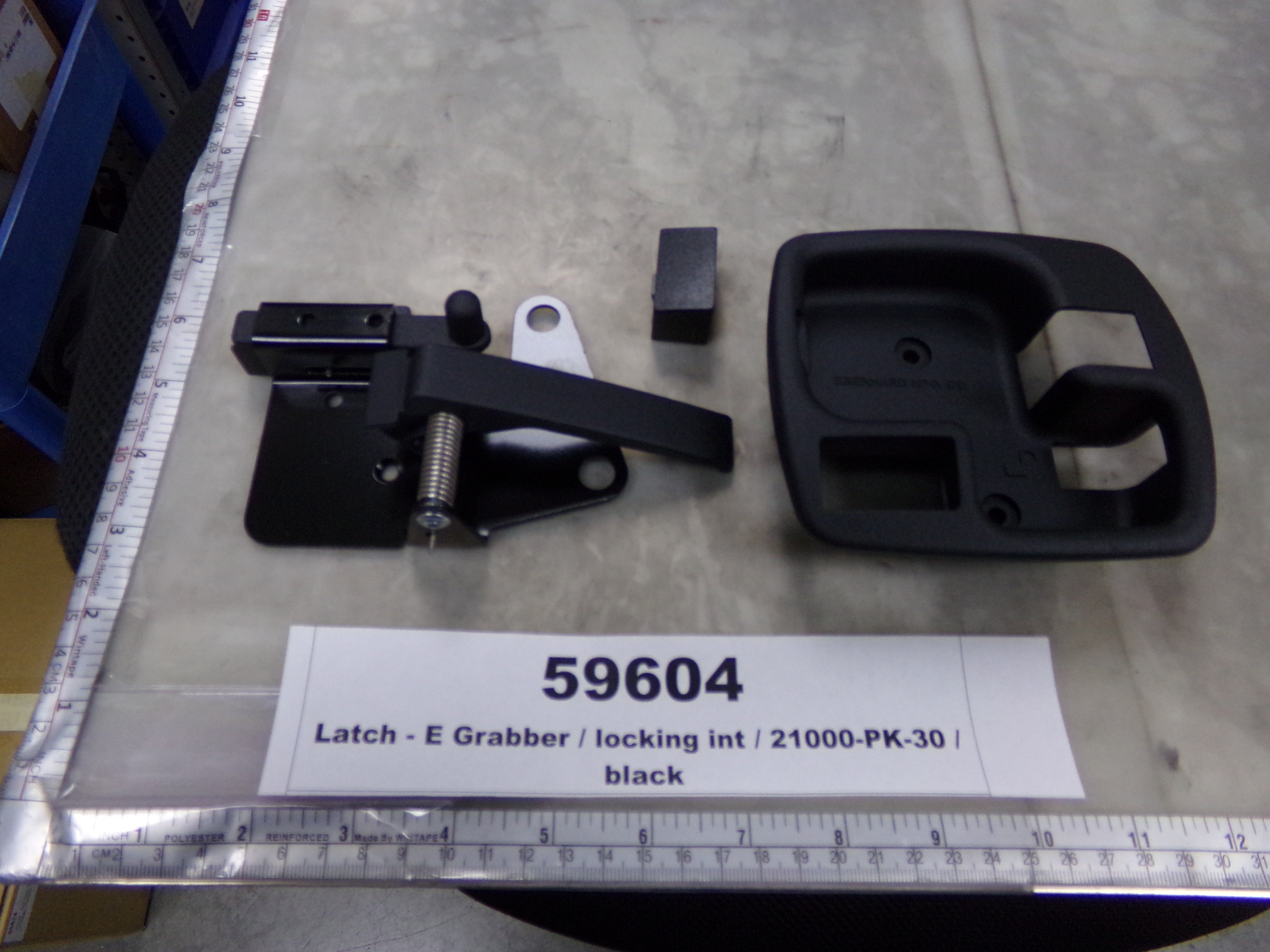 59604 Latch, E-Grabber, Locking Interior, Black, KEYED #210, Allegis Corp, 2 ...