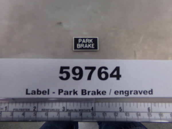 Label, Laminated, 'Park Brake', Black w/ White, Awards West – Braun ...
