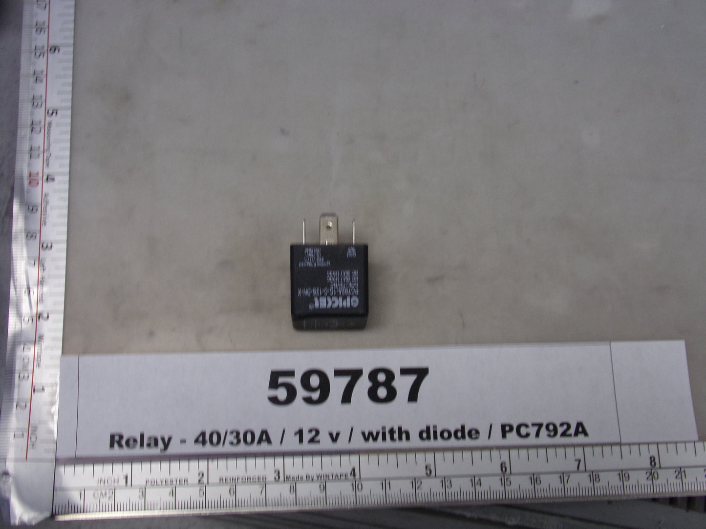 Relay, 40/30Amp, 12VDC, w/Diode, Picker Components Corp, PC792A-1C-C-12S-DN-X