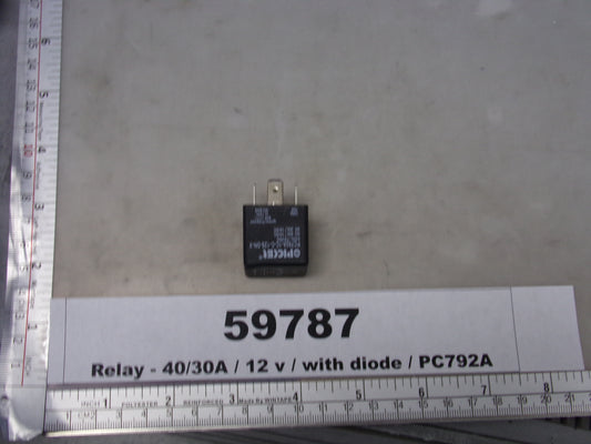 Relay, 40/30Amp, 12VDC, w/Diode, Picker Components Corp, PC792A-1C-C-12S-DN-X