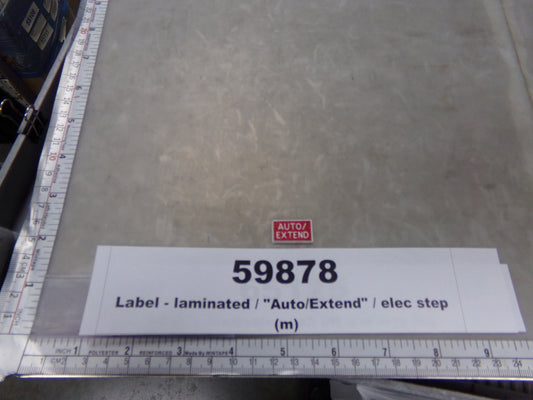 Label, Laminated, 'AUTO/EXTEND', Red w/ White, Awards West