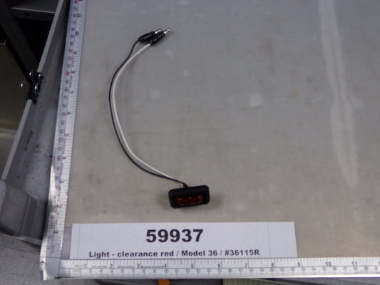 Light, Marker, 36 Series, Flex-Lite Rear Exit Wire, LED, Red Rectangular, Truck-Lite, 36115R