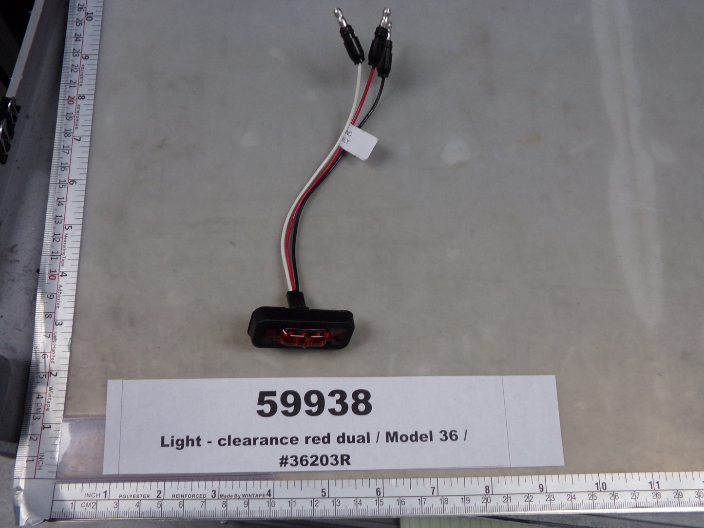 Light, Dual-Function, 36 Series, Flex-Lite Rear Exit Wire, LED, Red Rectangular, Truck-Lite, 36203R