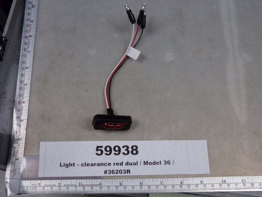 Light, Dual-Function, 36 Series, Flex-Lite Rear Exit Wire, LED, Red Rectangular, Truck-Lite, 36203R