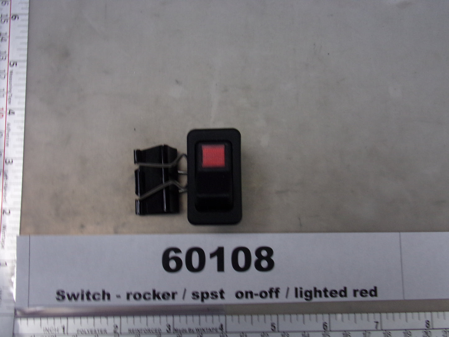 Switch, Rocker, ON-OFF, SPST, Lighted Red, Eaton, 8007K23N313V22