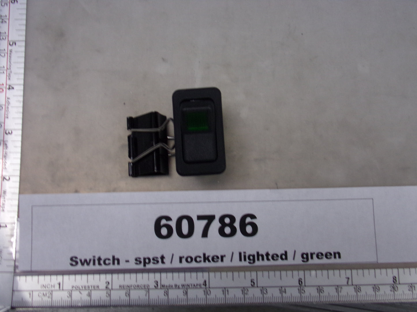 Switch, Rocker, ON-OFF, SPST, Lighted Green, Eaton, 8007K23N313V32