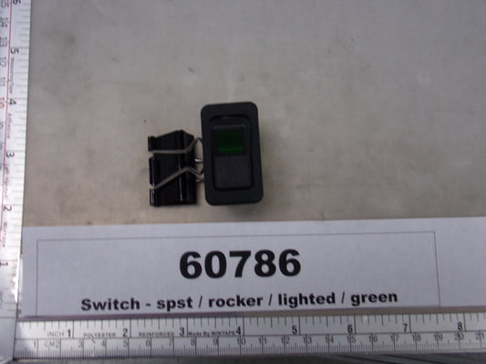 Switch, Rocker, ON-OFF, SPST, Lighted Green, Eaton, 8007K23N313V32