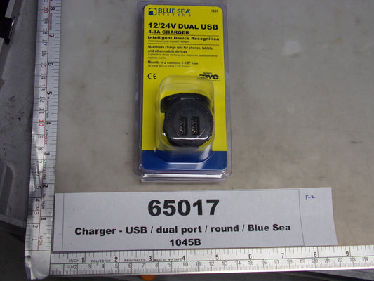 Charger, 12/24V, Dual Port, USB, Wesgarde Components, 1045B