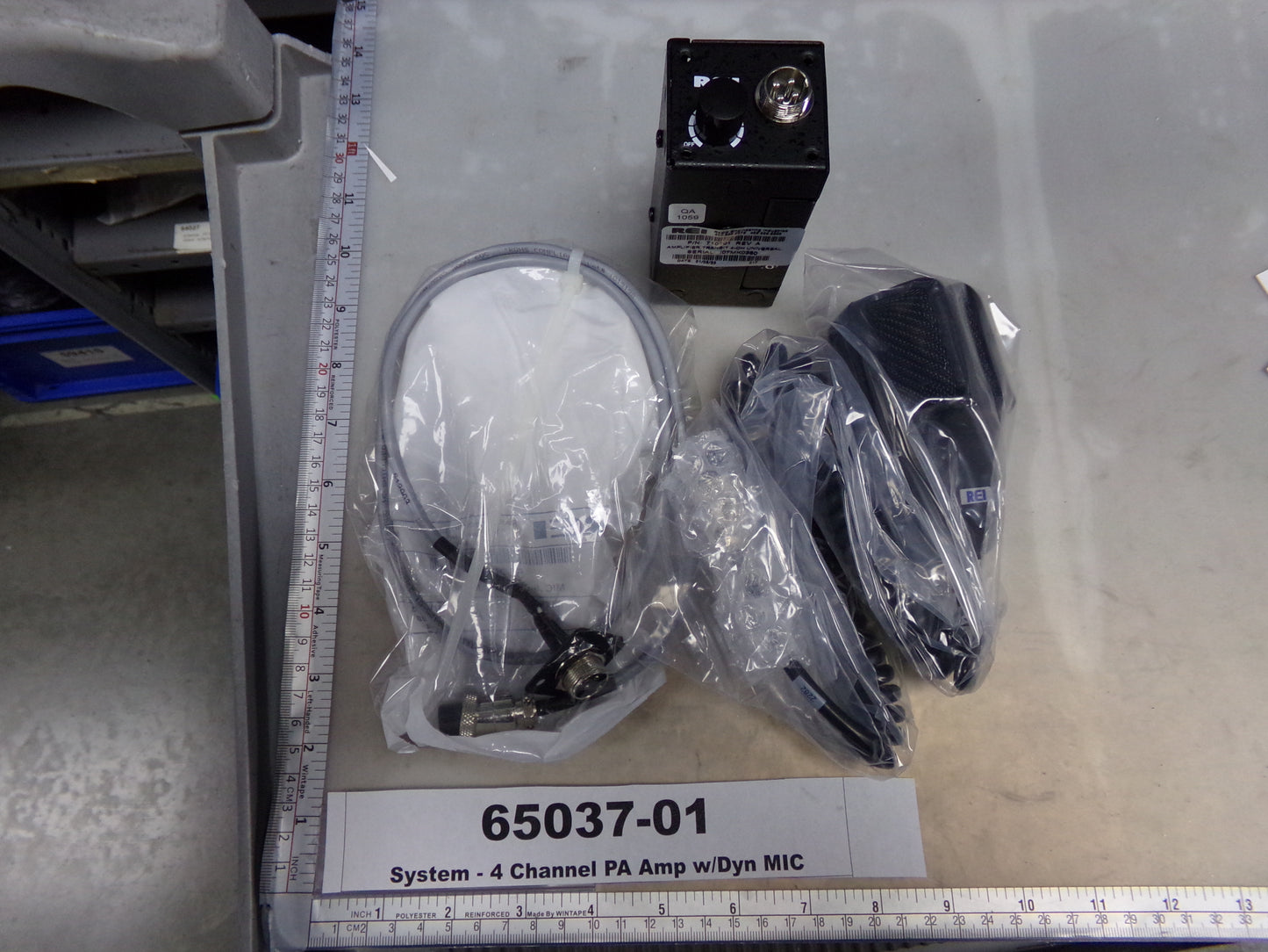 System, 4 Channel PA Amp w/ Dyn Mic, Radio Engineering, 750407