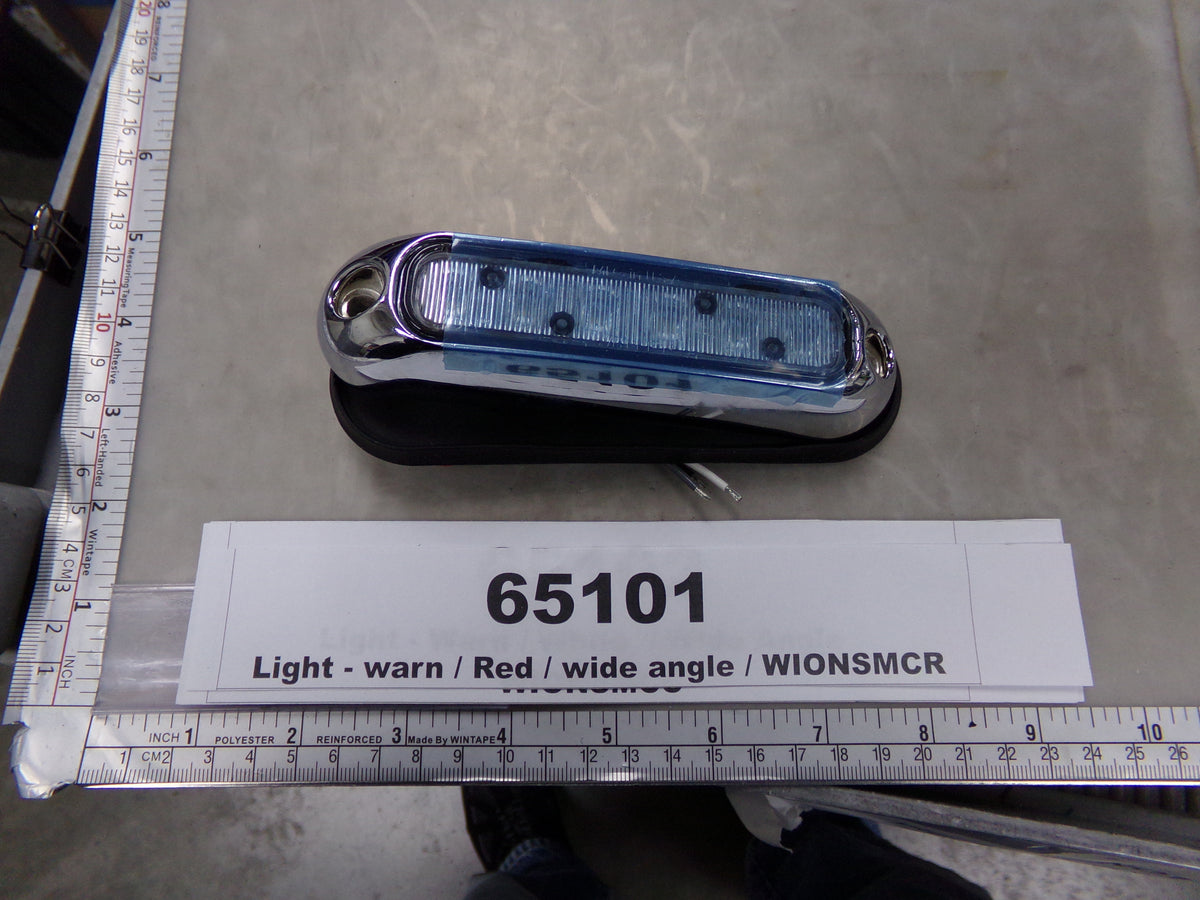 Light, Flasher, Surface Mount, Red, w/Chrome Housing, Whelen, WIONSMCR ...