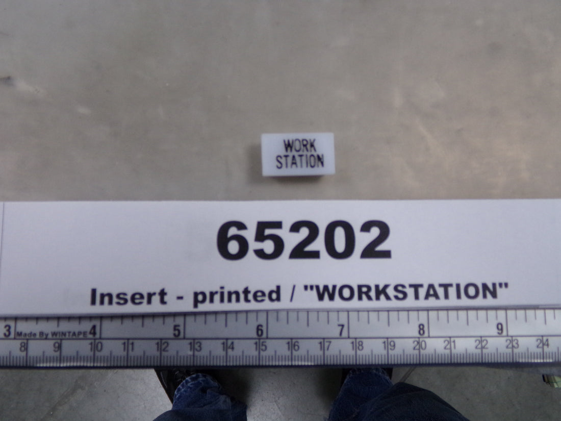 Insert, 'WORKSTATION', White, Switch Label Window – Braun Northwest, Inc.