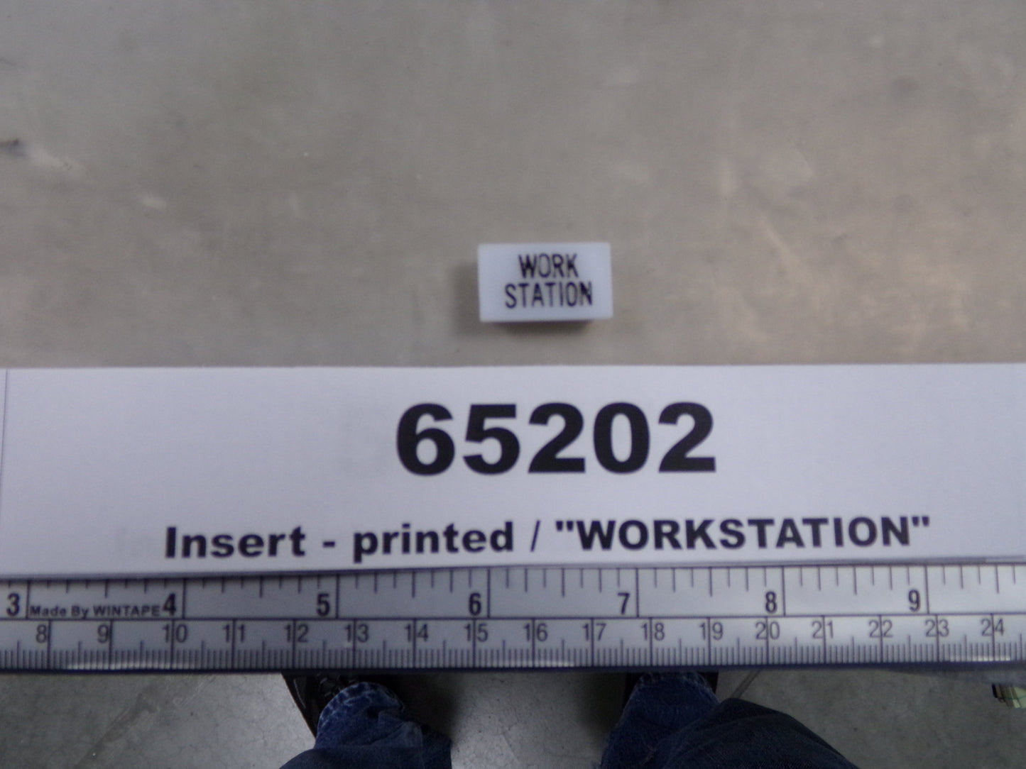 Insert, 'WORKSTATION', White, Switch Label Window