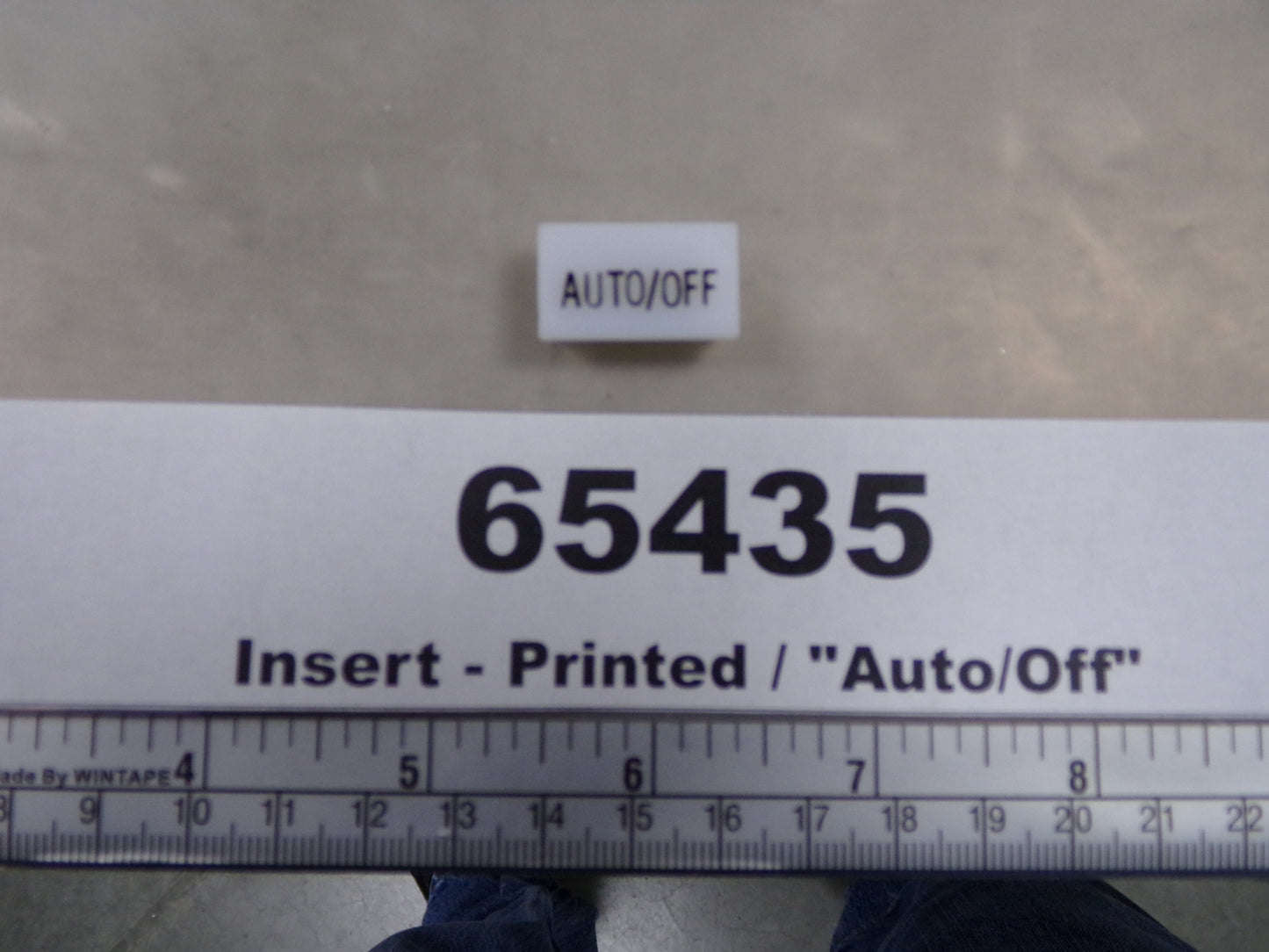 Insert, 'AUTO/OFF', White, Switch Label Window