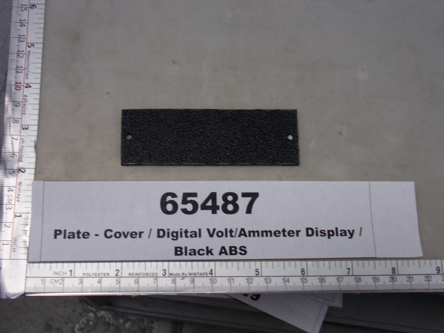 Plate, Cover, Digital Volt, Ammeter Display, Black ABS