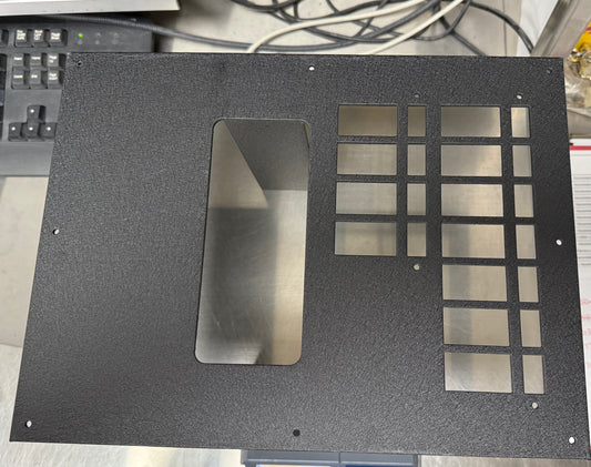 Switch Panel, Console, 11 Switches, Siren Cutout, Black Wrinkle Powder Coat