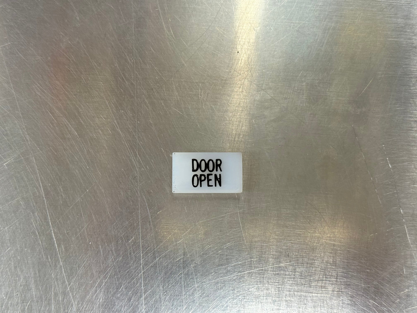 Insert, 'DOOR OPEN', White, Switch label Window, Transportation Safety, S220-5500