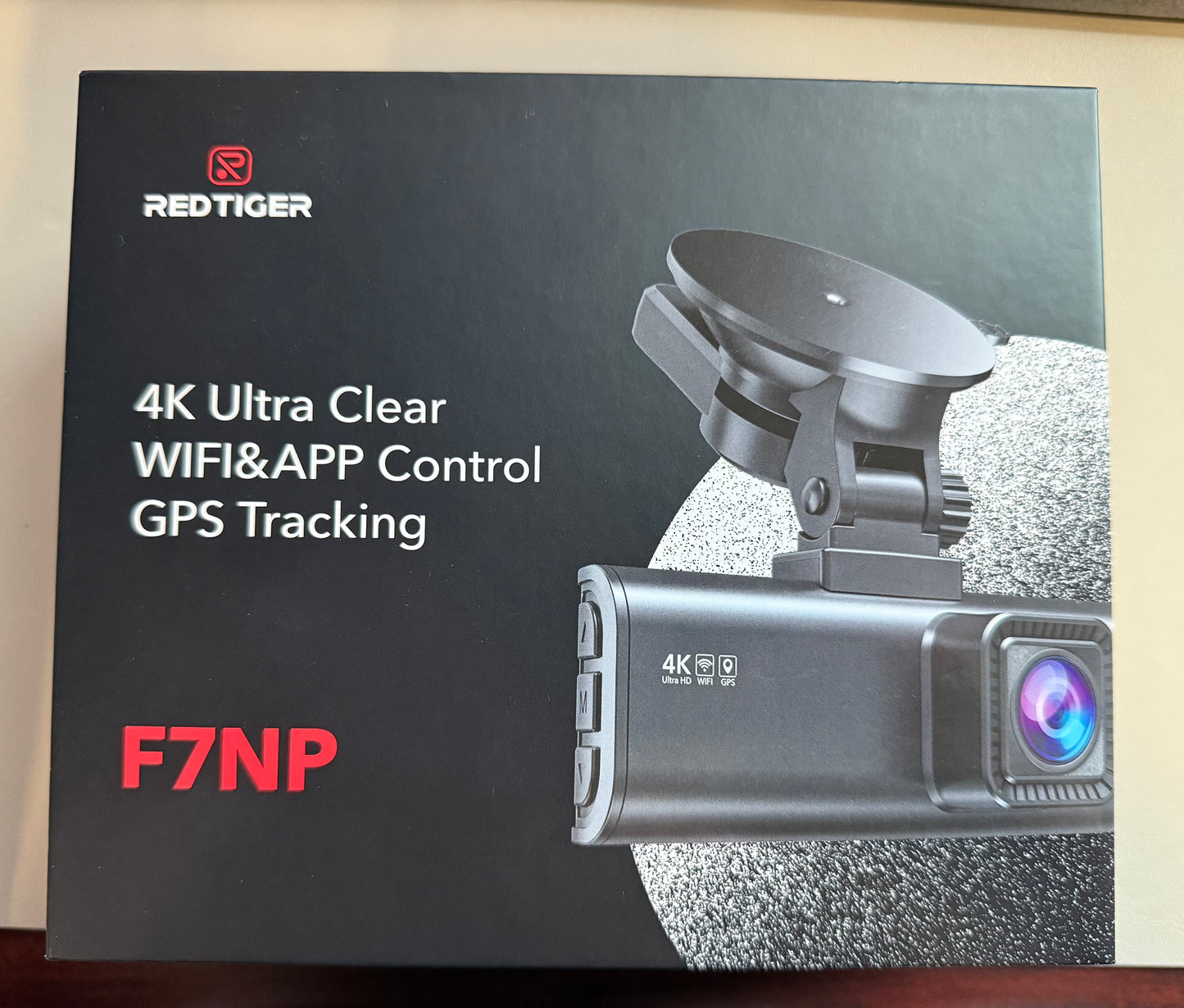 Dash Cam Front/Rear, Black, REDTIGER, F7NP