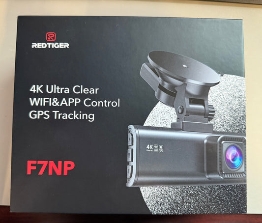 Dash Cam Front/Rear, Black, REDTIGER, F7NP